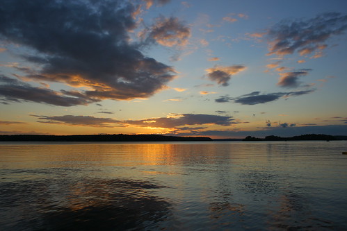 sunset lake water clouds grandrapids mn pokegamalake