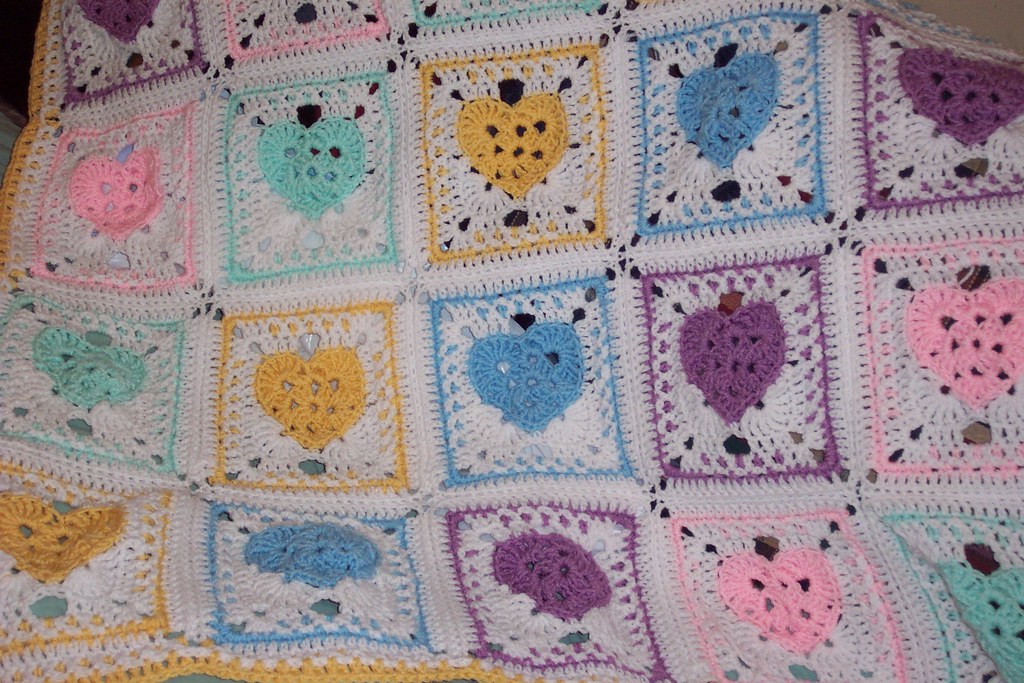 SmoothFox Heart of a Child Square Completed Afghan