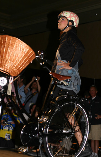 Girl on bicycle: Urban Legends Fashion Show