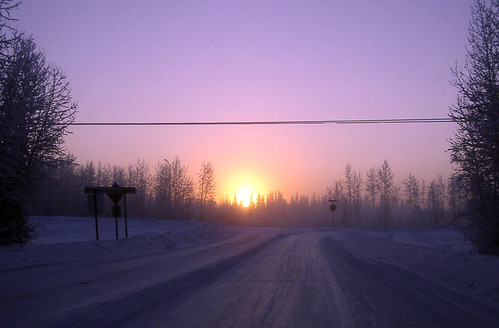 sunset snow cold ice fog alaska sunrise fairbanks eielson moosecreek