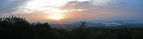 blue sunset panorama usa mountain mountains nc north ridge carolina beech