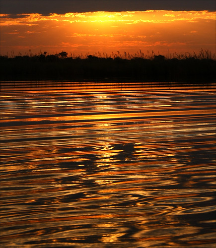 sunset orange landscape stripes delta ripples okavango okavangodelta moreminp