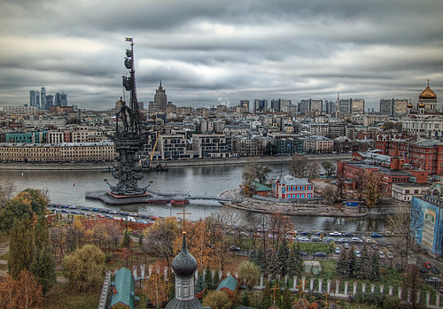 city autumn light monument clouds buildings river dark island grey hotel gloomy view cathedral zoom russia moscow horizon testing roofs peter huge available notperfect maistora aireahdr
