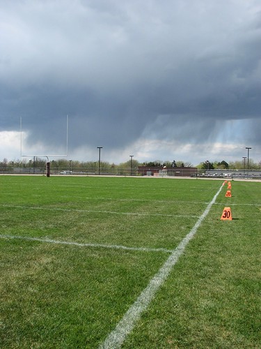 school field rain wisconsin football claire high eau semi pro northern crush barron wolverines stormfront