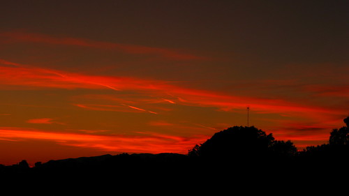 sunset red orange clouds landscape lloretdemar