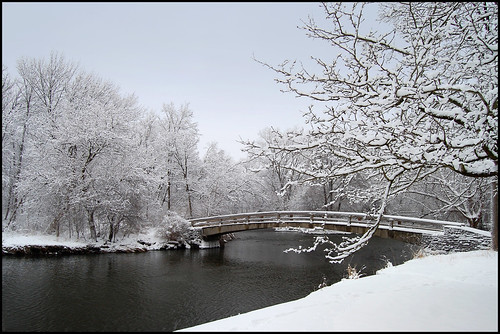 bridge trees winter snow water river stream lapstrake supershot favphotographer