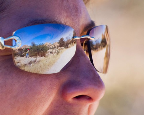 arizona sunglasses lady reflections rocks texas strangers posed canyon dragoon