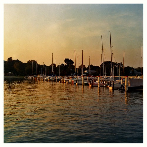 park summer water sailboat marina twilight grossepointe lakestclaire