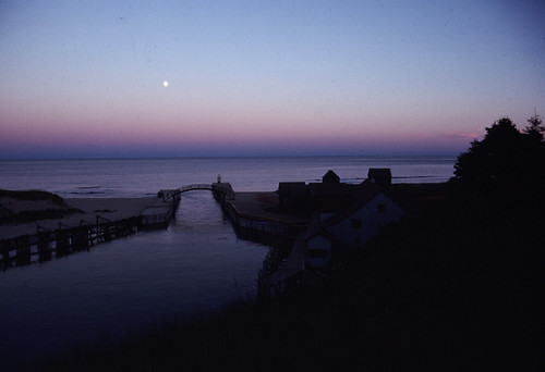 bridge sunset moon canada princeedwardisland pei basinhead