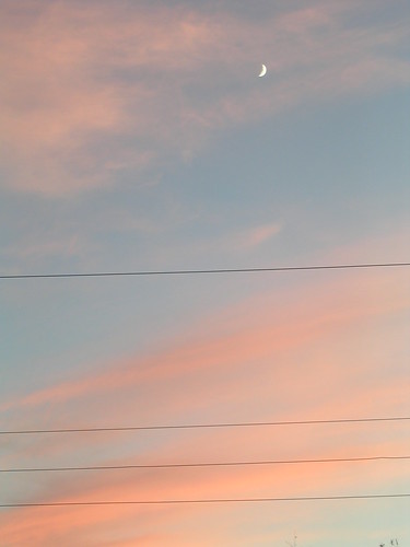sunset moon fall asheville dusk