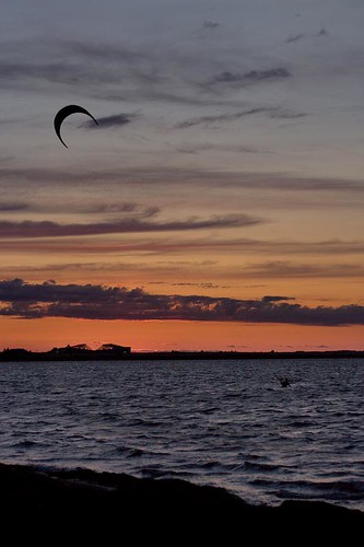 ocean sunset kiteboarding princeedwardisland
