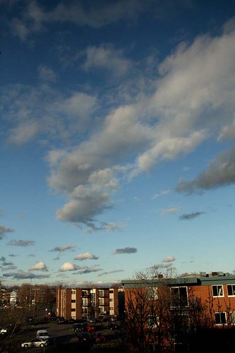 street blue sky window clouds buildings evening may wideangle 2008 neighbourhood rebelxti