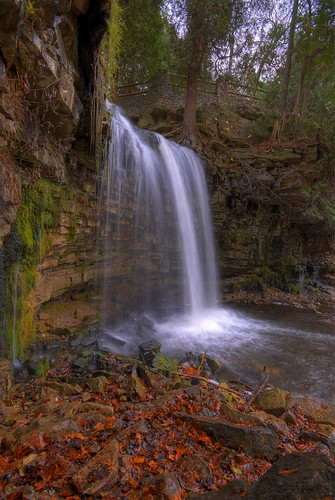 autumn water forest waterfall milton hdr hiltonfalls plunge halton brucetrail haltonhills 9xp conservationhalton