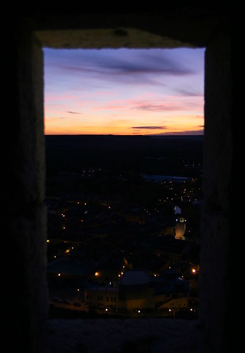 sunset castle spain dusk peñafiel