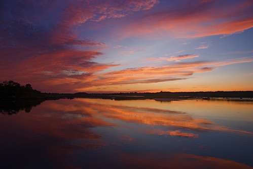 sunset summer beach pond rhodeisland quonnie quonochontaug quonniepond