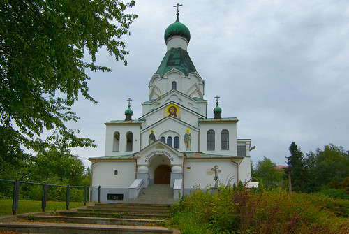 city slovakia miasto orthodoxchurch beskidy cerkiew słowacja cerkiewmurowana builtorthodoxchurch miedzilaborce