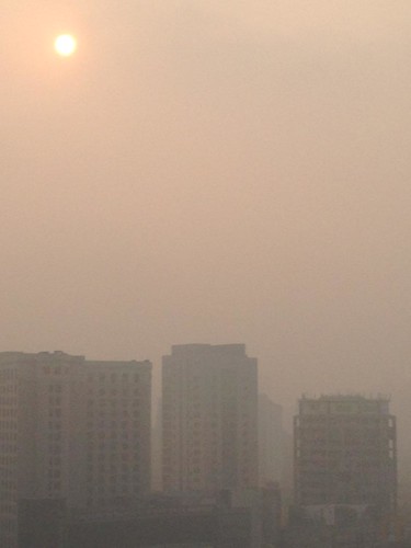 china morning sky sun dusty sunrise smog shanghai air pollution pm25
