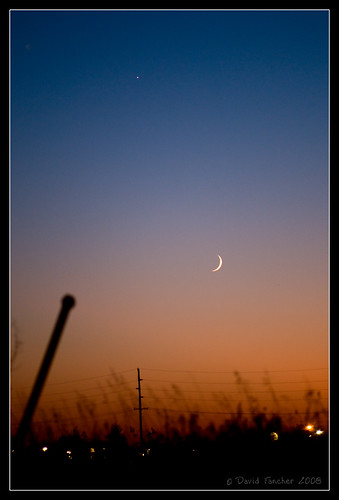 sunset moon night venus farm country indiana d300 innightsky