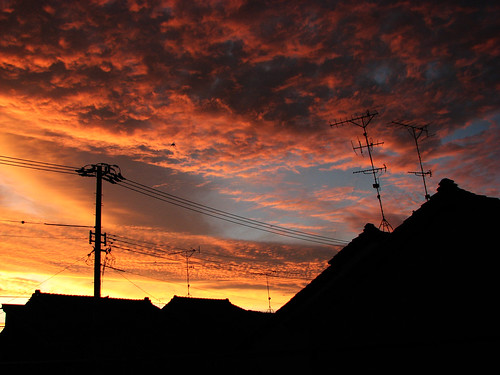 sunset sky beautiful japan clouds 日本 toyama tonami 富山 砺波
