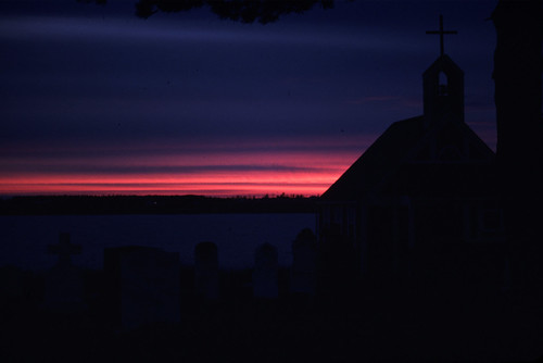 family sunset canada church cross princeedwardisland souris pei anglican