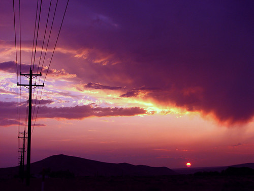 sunset sky mountains night clouds evening washington power cloudy horizon powerlines electricity westrichland