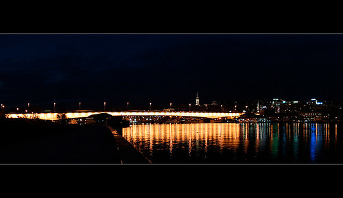 bridge panorama reflection night river serbia belgrade beograd sava srbija refleksija sabornacrkva brankovmost