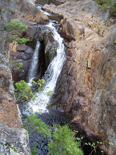 cliff fall nature water pool waterfall rocks maine scenic