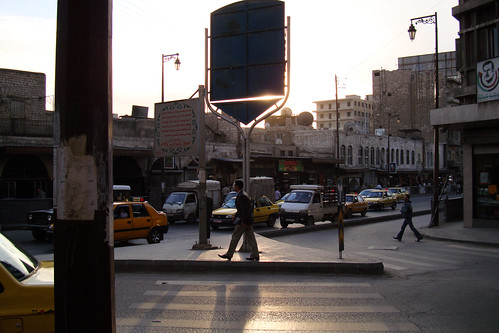 street sunset people evening syria aleppo