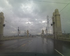 4th Street bridge w/ rain