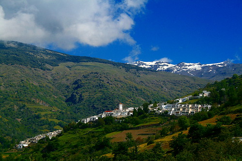 panorama españa mountains andalucía spain village view pueblo granada sierranevada montañas alpujarra capileira bubión