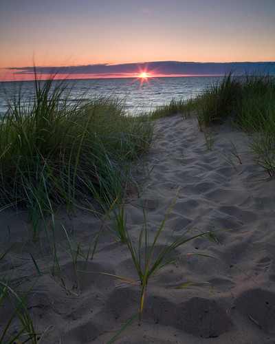 sunset lake beach michigan saugatuck
