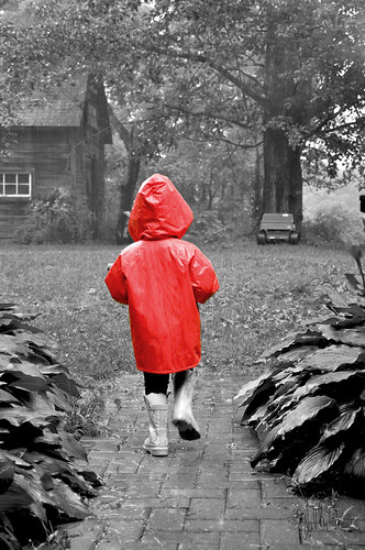 red blackandwhite art rain fashion kid nikon child connecticut raincoat strom d90 harwinton