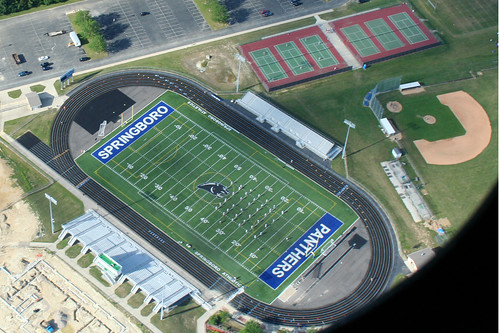 ohio sports stadiums highschool panthers arialview springboro