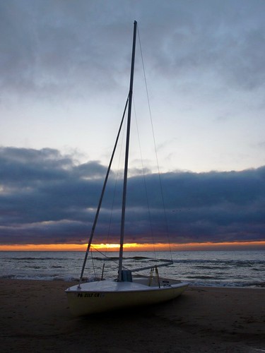 summer lake beach water sunrise boat waves michigan lakehuron oscoda