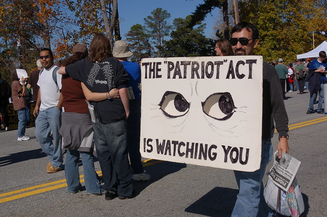 The patriot act is watching you