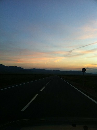 road sunset landscape
