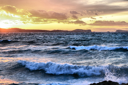 sunset sea mer sanantonio canon mar mare salinas ibiza cielo puestadesol eivissa ocaso hdr temporal 400d