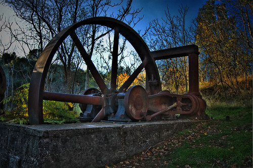 park trees sky color tree green abandoned field grass wheel clouds photoshop dark rust iron mine industrial cement mining 1935mm hdr goldrush angelscamp goldmine photomatix tophdr canon40d hdraddicted goldstaraward joeercoli anvilimage