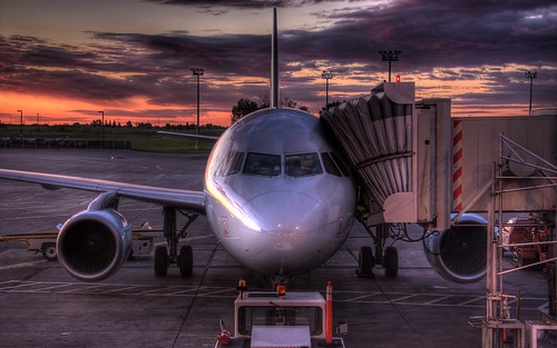 sky calgary clouds nose dawn airport purple jet engine cockpit engines airbus hdr yyc a319