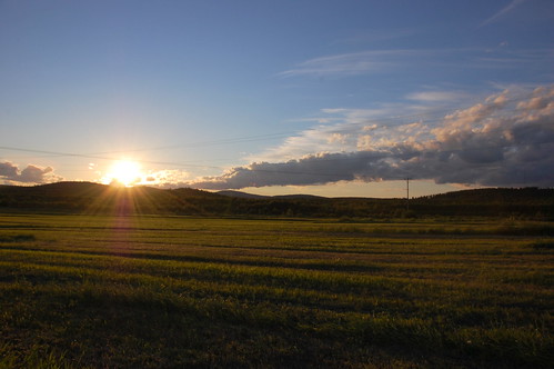 sunset sky field clouds sweden places villages midnightsun juoksengi