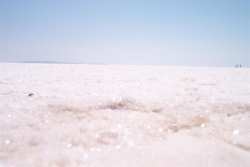 Detalle del brillante suelo de sal