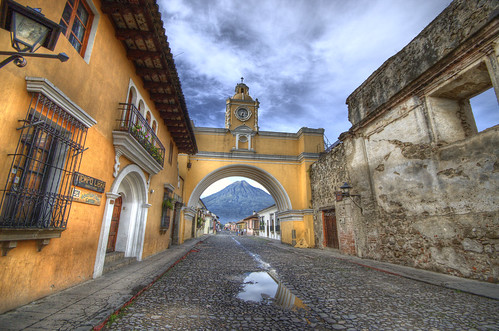 arch guatemala antigua archway convent santacatalina photomatix