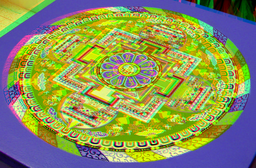 art stereoscopic stereophoto 3d sand mandala iowa siouxcity anaglyphs redcyan 3dimages 3dphoto 3dphotos 3dpictures siouxcityia stereopicture