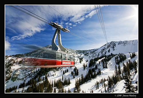 winter motion ski landscape utah skiing tram skiresort snowbird jamesneeley
