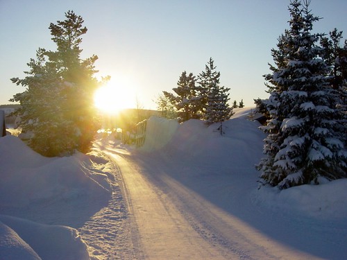 road sunset ice hotel frozen sweden path lapland kiruna jukkasjarvi