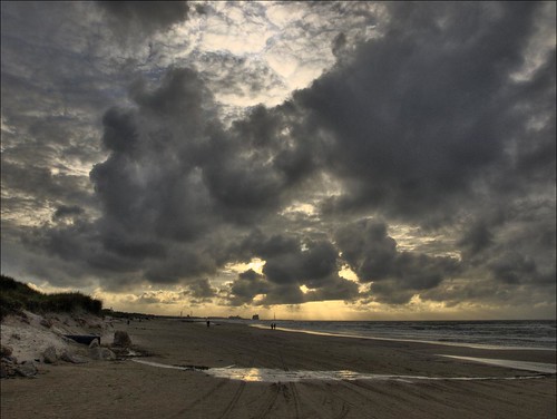 sunset sky beach clouds denmark sand bestof hirtshals 2008 hdr tonemapped