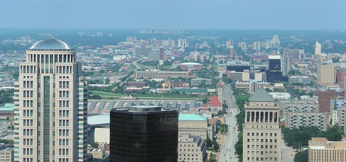 Downtown St. Louis looking toward Clayton