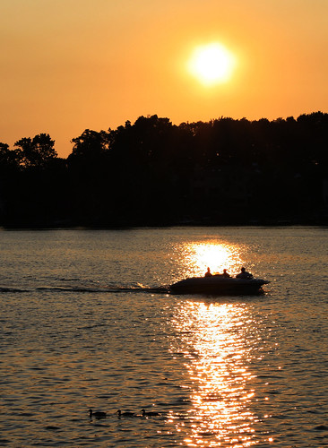 trees sunset orange lake boat ducks bellavista vista bella lakebellavista
