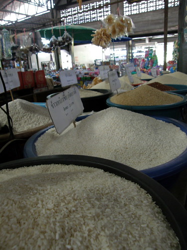 Lots of Rice for sale in Chiang Mai market