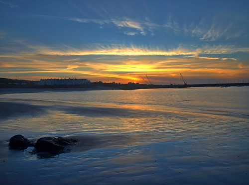 sunset beach bay alderney brayebeach